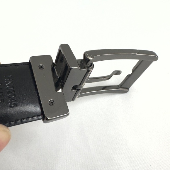 An Original Penguin Reversible Leather Belt 34 Black White - Picture 8 of 8